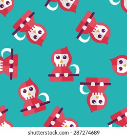 Grim Reaper flat icon,eps10 seamless pattern background