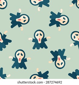 Grim Reaper flat icon,eps10 seamless pattern background