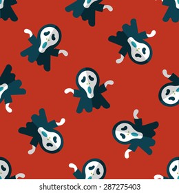 Grim Reaper flat icon,eps10 seamless pattern background