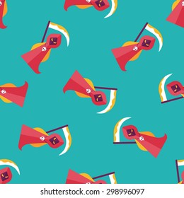 Grim Reaper flat icon,eps10 seamless pattern background