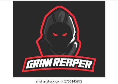 Grim Reaper Gaming E Sport Logo Vector Illustration