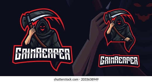 Grim Reaper Gaming Mascot Logo Esports