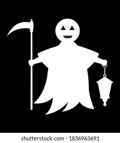 Grim Reaper Halloween devil background