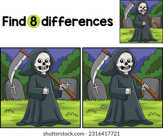 Grim Reaper Halloween Find The Differences