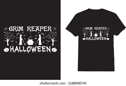 Grim Reaper Halloween T-Shirt Design For Man And Woman