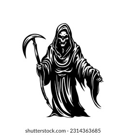 grim reaper hand drawn illustration