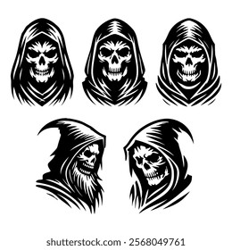 Grim Reaper Head Design Vector