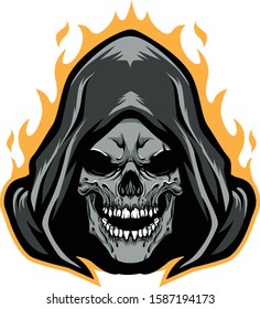 Grim Reaper Head Esport Logo