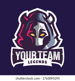 Grim reaper head e-sport logo