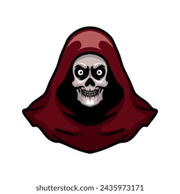 Grim reaper head mascot logo 