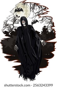 Grim Reaper Hell Halloween Vector