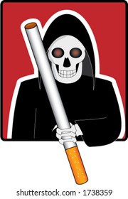 Grim reaper holding cigarette instead of the scythe.