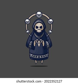 Grim Reaper Holding Goat head