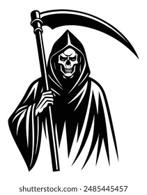 Grim Reaper  A hooded figure holding a scythe