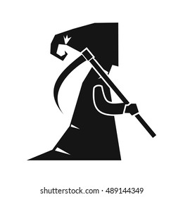 Grim reaper icon in simple style on a white background vector illustration