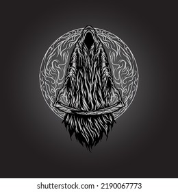 grim reaper illustration design vector