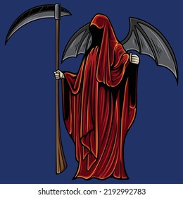 Grim reaper illustration with premium quality stock vector