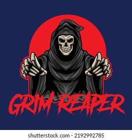 Grim reaper illustration with premium quality stock vector