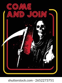 The grim reaper illustration for tshirt