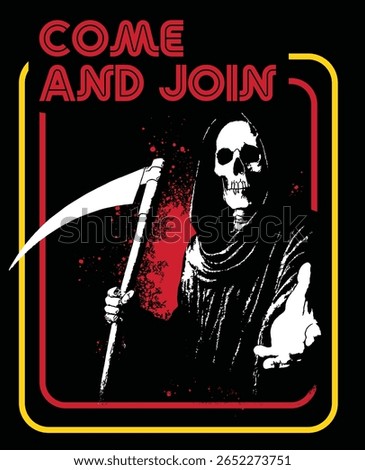 The grim reaper illustration for tshirt