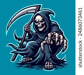 grim reaper illustration vector design