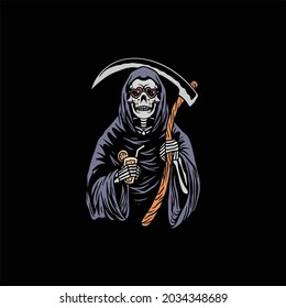 grim reaper illustration vector design