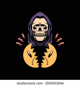 grim reaper illustration vector design