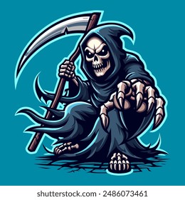 grim reaper illustration vector design