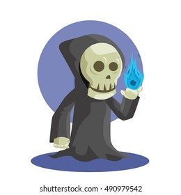 grim reaper illustration vector illustration design