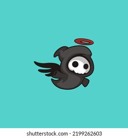 grim reaper illustration vector graphic, good for halloween icon.