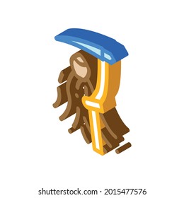 grim reaper isometric icon vector. grim reaper sign. isolated symbol illustration