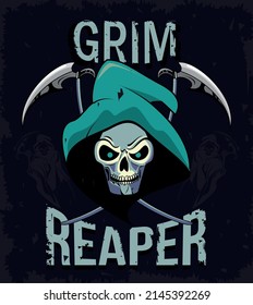 grim reaper lettering in poster