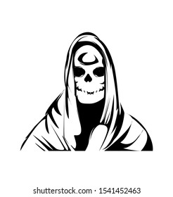 grim reaper with line art style