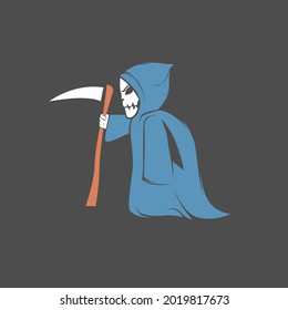 Grim Reaper Logo Design vector costume for Halloween