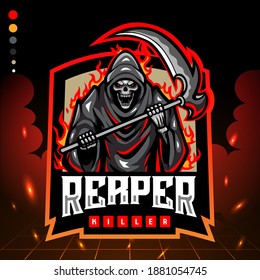 Grim reaper mascot. esport logo design