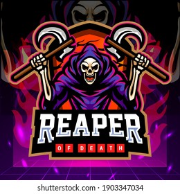 Grim reaper mascot. esport logo design