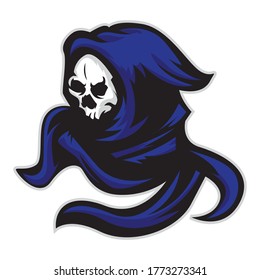 GRIM REAPER MASCOT LOGO ILLUSTRATION