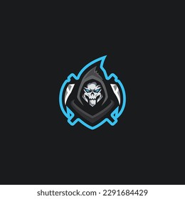 Grim Reaper Mascot Logo in Vector