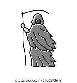 mortandade da mortandade da mortandade ícone da cor vetor. sinal de mortandade da ceifeira. ilustração de símbolo isolado