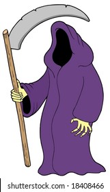 Grim reaper on white background - vector illustration.