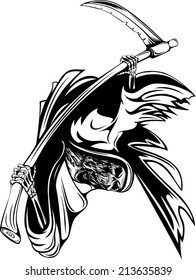 Grim reaper on white background