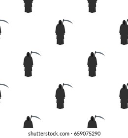 Grim reaper pattern seamless for any design vector illustration