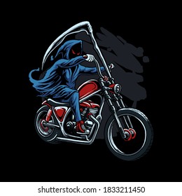 Vektorgrafik des Grim Reaper Riding