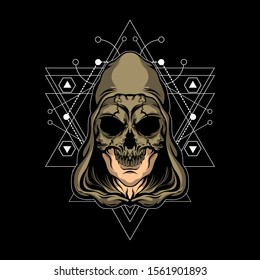 grim reaper with sacred geometry