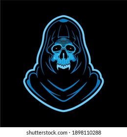 Grim reaper scary vector illustration