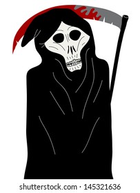 Grim reaper with a scythe