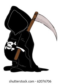 Grim reaper and scythe