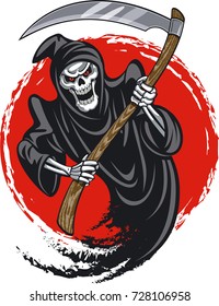 grim reaper with scythe