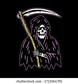 GRIM REAPER WITH SCYTHE COLOR BLACK BACKGROUND