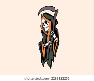 Grim Reaper Scythe Death Skull